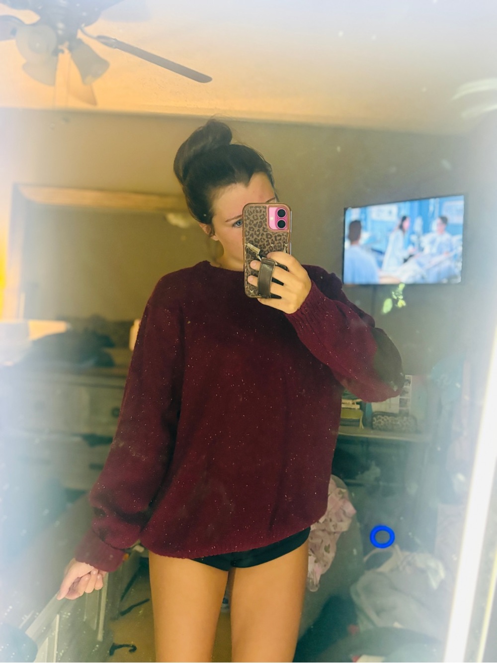 Cozy Oversized Burgundy Sweatshirt